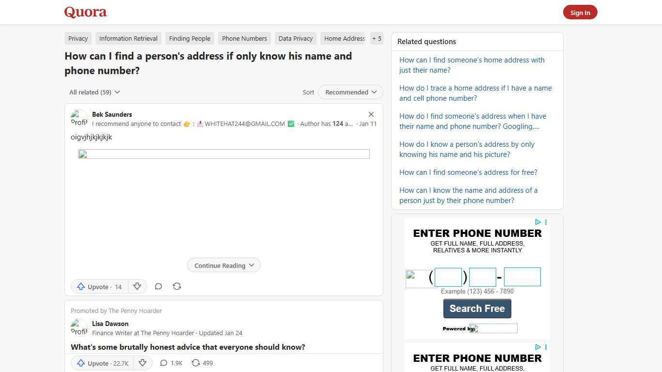 How to find a person's address if only know his name and phone number - Quora